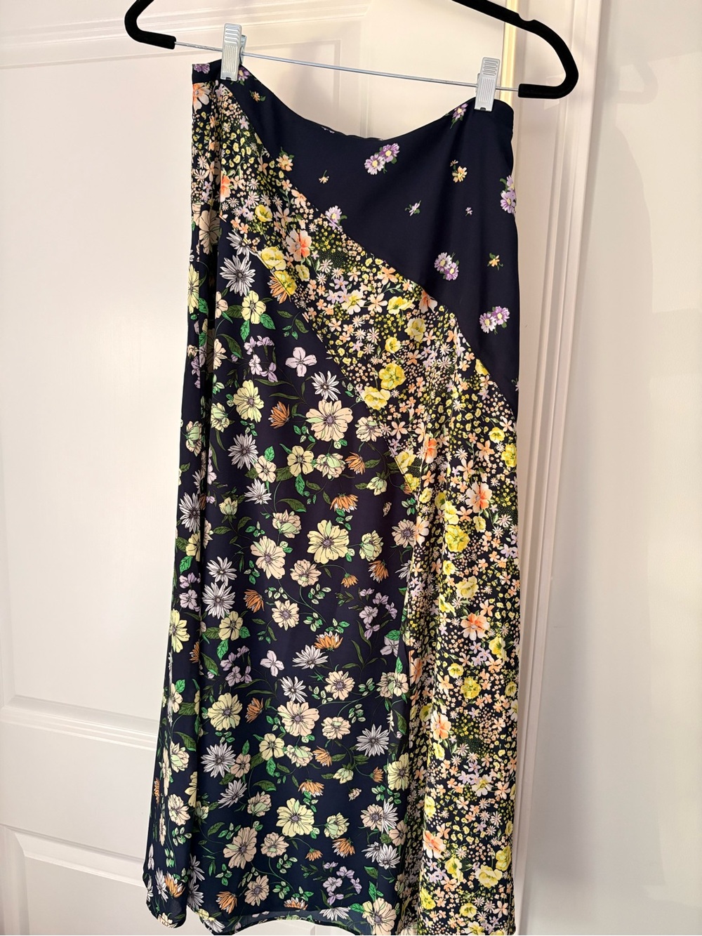 Loft Floral Patchwork Maxi Skirt